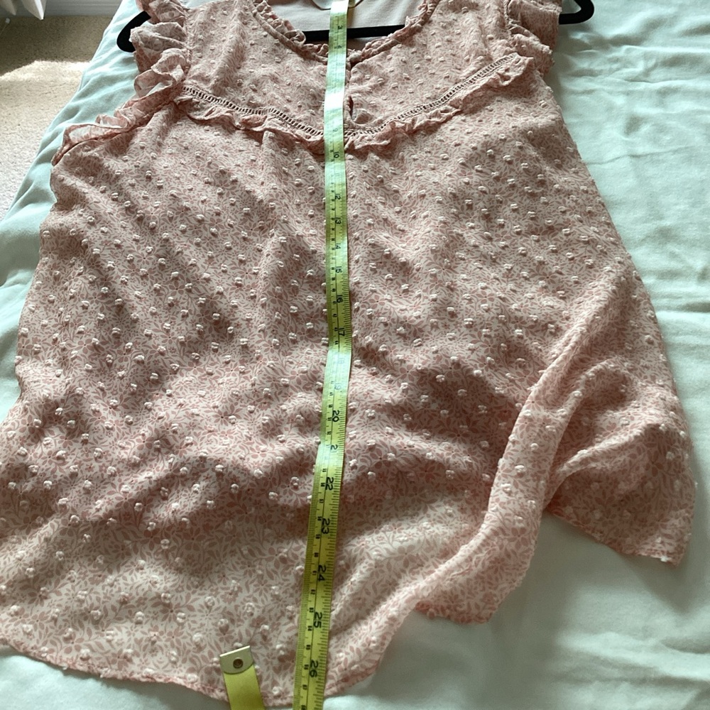 LC Lauren Conrad babydoll ruffled top - Picture 8 of 8